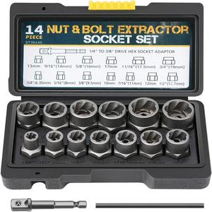 Impact Bolt & Nut Remover Set, 1 Set Universal Impact Bolt and Nut Extractor Parts, Power Tool Accessories