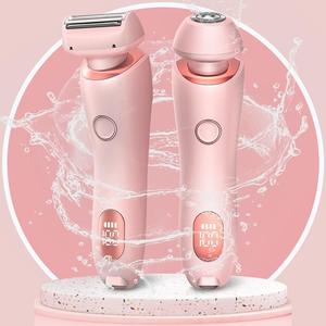 Electric Shaver with 2 Replaceable Blades, 1 Set USB Rechargeable Portable Body Hair Trimmer, Painless Hair Trimmer for Face, Beard, Arm, Leg, Armpit, Grooming Kit, Winter Gift, Valentine's Day Gift