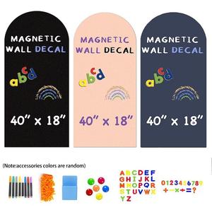 1pc 40x18 Inch Magnetic Wall Decal Magnetic Chalkboard for Wall Self Adhesive Magnet Wallpaper Sticker Comes with letters and 8 liquid chalk accessories for use in school game rooms and homes