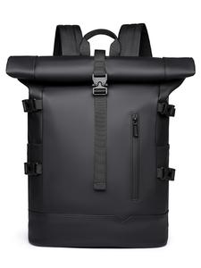 Rolltop Waterproof Commuter Backpack for Men & Women, Stylish Laptop Travel Bag, Casual School & Cycling Rucksack, All-Season Plain Design