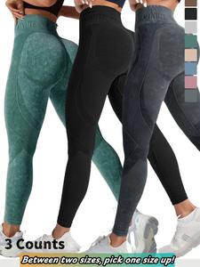 Women's Solid High Waist Seamless Sports Leggings, Breathable Comfortable High Stretch Yoga Leggings, Ladies Sportswear for Indoor Outdoor Wear