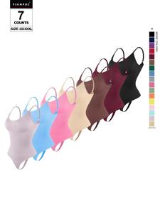 TIANFUC Women's Seamless Shapewear Bodysuit, Tummy Control Thong Panties, Casual Y-Type Underwear, All-Season Comfortable Fit