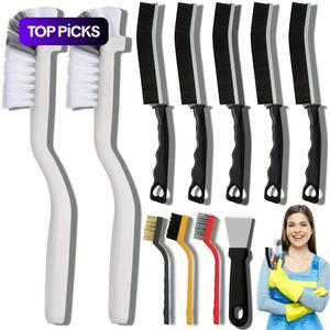 Kitchen Cleaning Brush Set, 11pcs/set Multifunctional Gap Cleaning Brush, Bathroom Cleaning Brush, Kitchen Bathroom Window Toilet Cleaning Brush Set, Home Goods