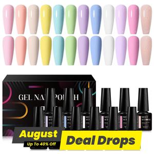 Gel Nail Polish Set, 12pcs/set Soak Off UV LED Nail Art Manicure, Professional Nail Art & Nail Polish for Women & Girls, Box