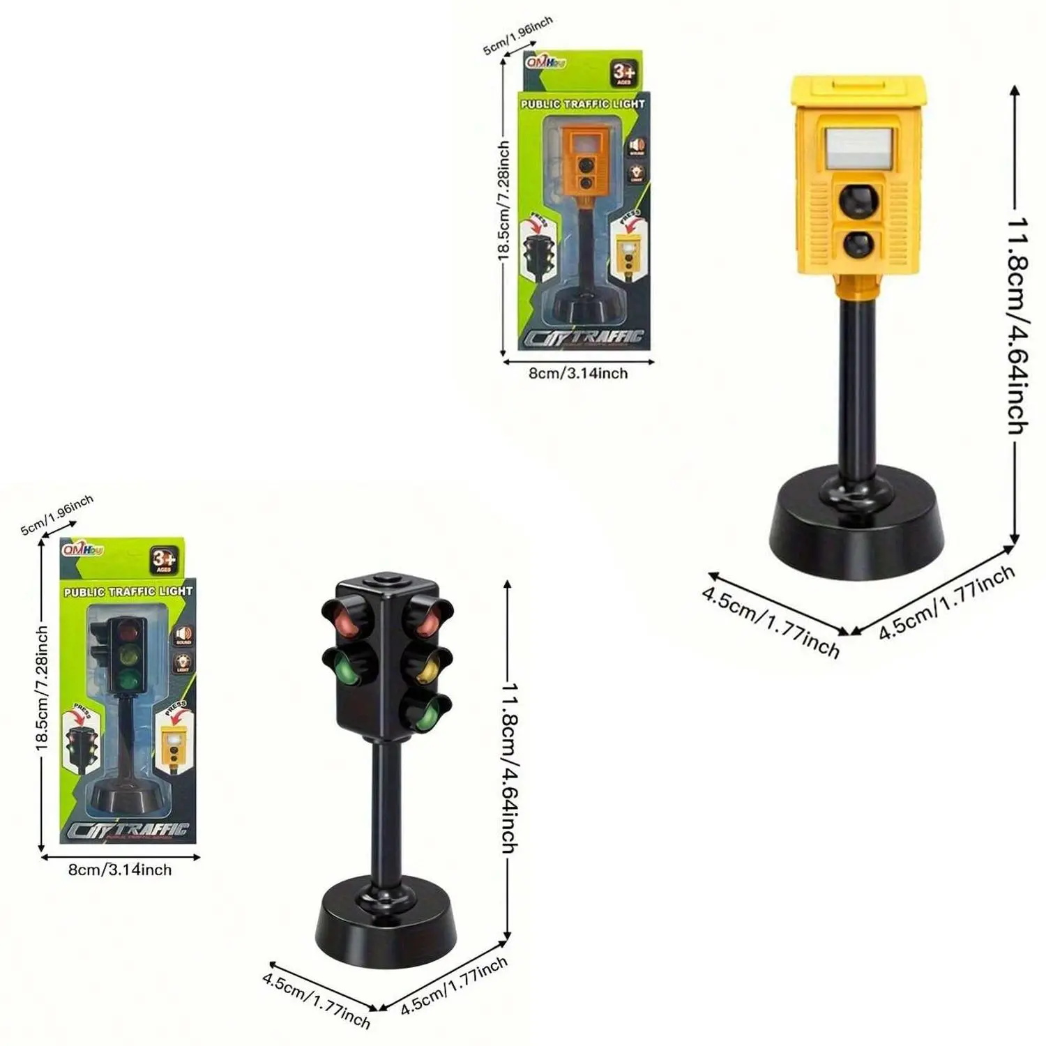 Mini Traffic Light Model with Realistic Sound & Lights, Safe ...