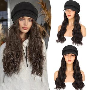 18 Inch Curly Synthetic Hair Wig Cap with Extensions – Christmas Gift for Women Natural Look