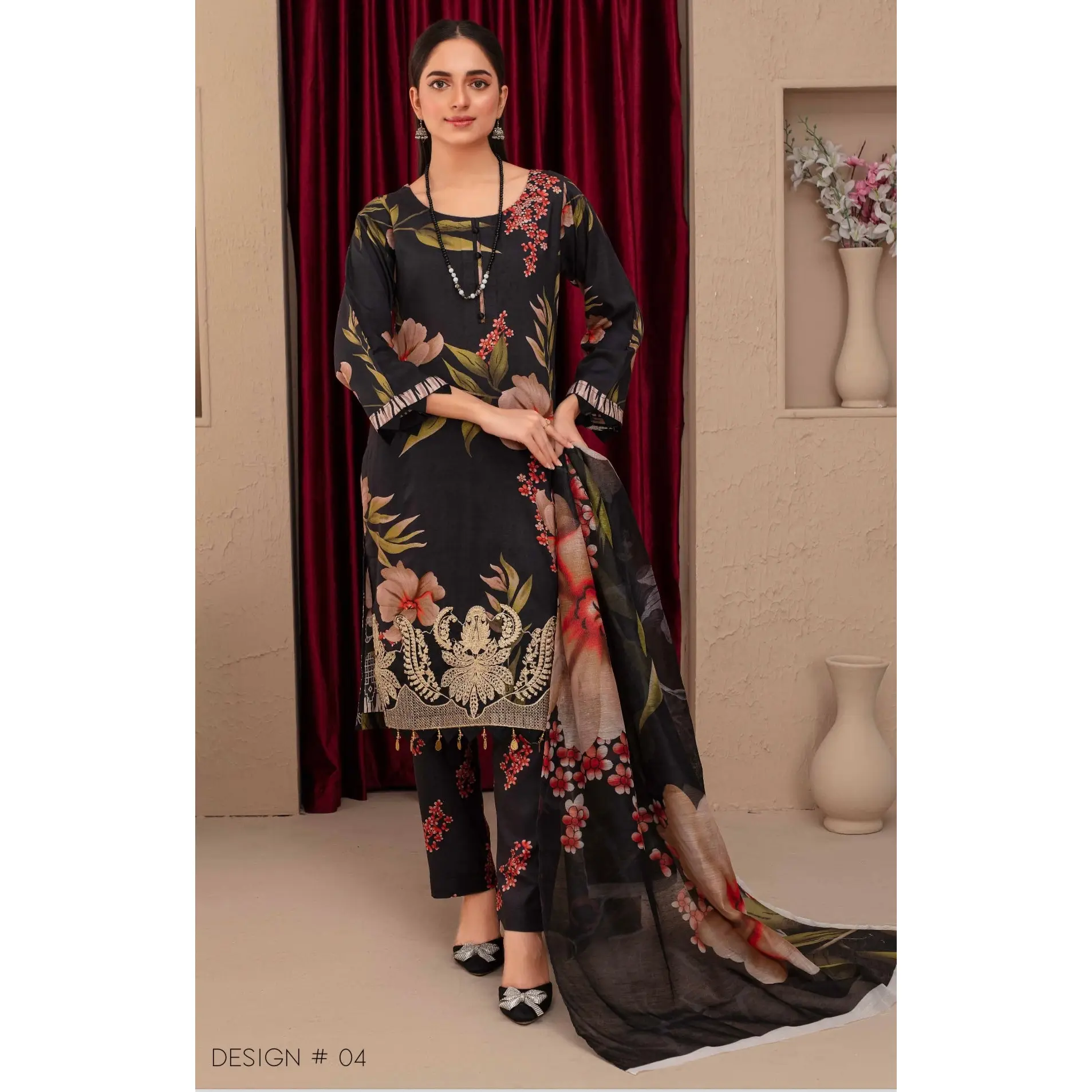 ASHYANA Volume 28 |   Embroidered Cotton 3pc Readymade |   ARH05