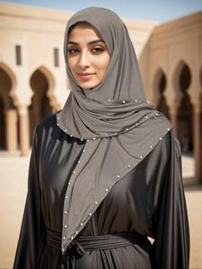 Women's Solid Color Faux Pearl Decor Instant Hijab, Modest Chic Casual Breathable Hijab for Daily Wear, Women's Islamic Clothing for All Seasons For Muslim