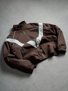 Men's Stand Collar Patchwork Colorblock Zip Front Jacket, Lightweight Casual Outdoor Sports Coat, Full Zipper All-Season Outerwear with Pockets, Spring Sports Jacket
