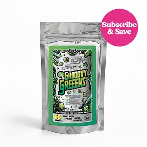 GrooovyGreeens Full Pack (x60) | 1 month supply | Inulin Fibre Fruit & Veggie Gummy | Orange + Lemon Flavour | Natural Prebiotic Gummies for Gut Health & Wellness