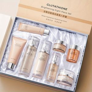 Luvjoi Glutathione Radiance 8-Piece Set | Brightening Glutathione firming light beige care set, moisturizing and soft light beige, suitable for sensitive skin, high-end gift box, party festival item, Mother's Day gift choice