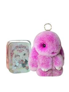 Cute Rabbit Design Plush Keychain with Tin Box, Soft Keychain for Bags, Phones, and Keys, Fashion Accessories for Women & Girls