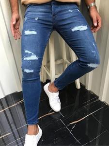 Men's Ripped Jeans, Casual Comfy Denim Pants for Daily Wear, Fashion Men's Bottoms for All Seasons, Cotton