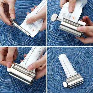 1pc Stainless Steel Wringer Roller Rotate Dispenser for Ointments Cosmetics Bathroom Accessories Toothpaste Squeezer Tube Roller