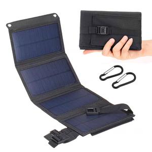 Portable Foldable Solar Panel, 1 Count Folding Solar Panel with USB 24V Charger & 2 Counts Carabiner, Outdoor Waterproof Solar Panel, Portable Solar Panels