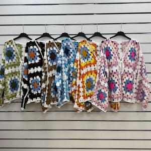 Bow Tie Crochet Knit Cardigan