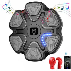 Smart Bluetooth Music Boxing Machine with 1 Pair Boxing Gloves, 1 Set Boxing Equipment for Adults Kids Home Gym, Holiday Essentials