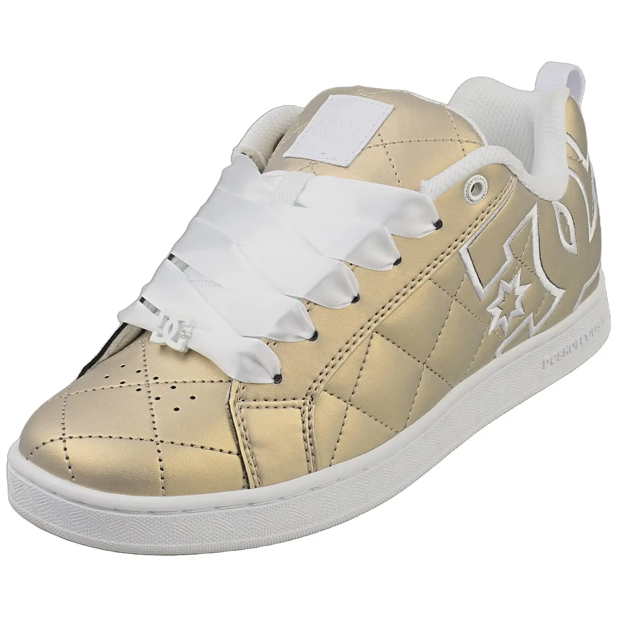 DC Shoes Court Graffik Womens Skate Trainers in Gold - MPN: 301043-LGD