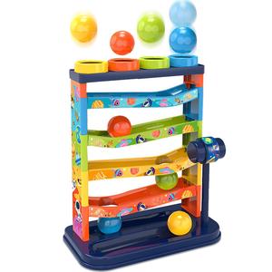 Colorful Track Rolling Ball Toy Set, Educational Pounding Toy, Fun Gift for Boys & Girls, Birthday Gift