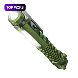PASIION EDC Flashlight Rechargeable,800 Lumen Small Flashlight with Magnetic Clip & Base, 11 Modes LED Flashlight,Glass Breaker&Bottle Opener, USB-C Flashlight for Working,Home and Emergency