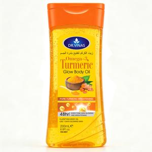 200ml Turmeric Omega-3 Glow Body Oil Body Oil Skin Care Oil Moisturizing Turmeric Oil
