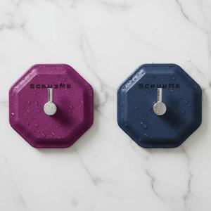 ScrubMe HookMe Self Adhesive Stick-On Wall Hook Rust-Resistant Stainless Steel Mould-Resistant Silicone Up to 2.2kg Capacity for Shower Bathroom Kitchen Storage - Easy No Damage 2 Min Install