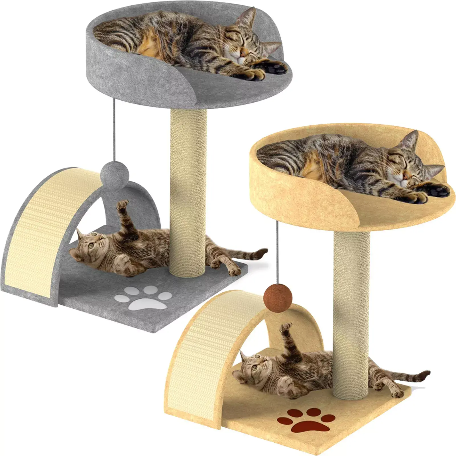 CAT TREE SCRATCHER SCRATCH POST KITTEN TOY SCRATCHING ACTIVITY CENTRE CLIMB SET