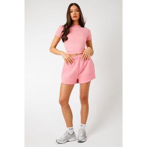 Kaiia KTL Logo Mini Sweat Shorts Angel Pink