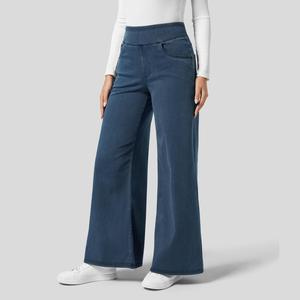 Halara Flex Women's High-Waisted Wide-Leg Loose Knit Work Jeans with Multiple Pockets – Stretchy Comfortable Farbric