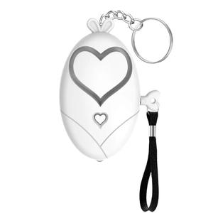 Heart Shaped Keychain Security Alarm, Multipurpose Keychain Security Alarm System with Siren Alarm and LED Light, Personal Safe Sound Emergency Safety Alarm for Women, Gifts For Girl