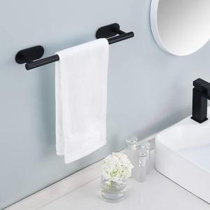 Wall Mounted Towel Rack, 1 Count Stainless Steel Towel Holder without Drilling, Bathroom Towel Rack, Bathroom Storage, Room Decor