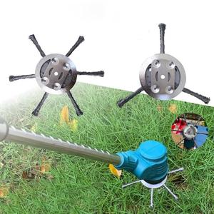 3/6 Wire Wheel Head Mower Head Universal Weeding Brush Mount Straight Shaft Mower Moss Removal Tool