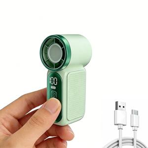 Mini Handheld Fan, Small Purse Fan for Women, Pocket Fan, Makeup Fan, High-Speed Turbo, 6-Gear Adjustable with LED Display, USB Rechargeable, Portable Fan for Travel, Outdoor, Girls   Valentine's Day gift