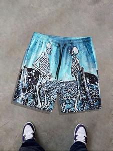 Men's Regular Fit Shorts, Casual Comfy Breathable Swim Shorts for Summer, Men's Swimwear for Beach Vacation, Halloween