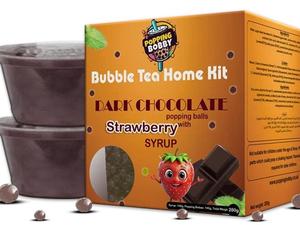 Dark Chocolate Popping Balls with simply Strawberry Syrup (280g)
