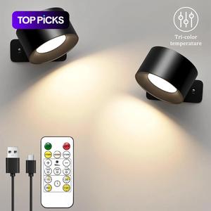 Magnetic RGB Wall Lights, Decorative Wall Light, Dimmable Wall Lamp, Dimmable Lamps, LED Wall Lamp with USB Port, Rechargeable Battery-Powered Light with Adjustable Brightness, Home Decor Lighting Fixture and Modern Mood Lighting #TOP PICKS