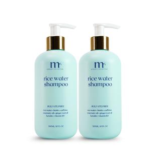 Nourish & Grow Bundle: Rice Water Shampoo Set | Sulfate-Free | Enriched with Rice Water, Rosemary Oil, Biotin, and Caffeine | Vegan Haircare