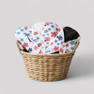 Cheeky Pants Cloth Period Bamboo Cloth Pads - Natural Bamboo & Charcoal Plush Day & Night Pads for Medium & Heavy Days - One Pad Supplied