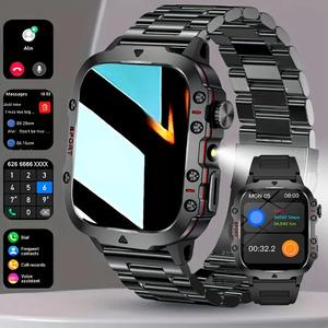Smart Watch with LED Light, Bluetooth-compatible Connectivity, Multi-Sport Modes, Call & Message Alerts, Custom Wallpaper, Compatible with iOS/Android, Durable Gadget Watch
