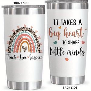 Teachers Appreciation Gifts for Coworkers, 20 Oz Stainless Steel Insulated Handy Tumbler with Lid, Flasks, Drinkware, Insulated Travel Cup, Perfect for Teacher's Day, Birthdays and Thank You Gifts, Insulation