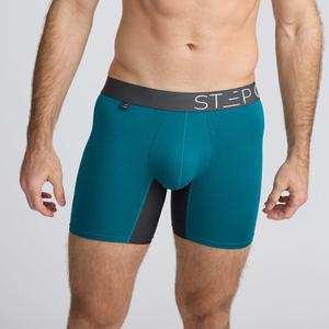 Step One Boxer Brief - Smashed Avo, Hidden Elastic Pouch, Anti-Chafe, Breathable Viscose Bamboo Fabric, Moisture-Wicking, UltraGlyde Panels, Ultra-Soft, Stretch, Indoor, Men's Underwear for All Seasons, Premium, Everyday Wear Fit, Athletic Activewear