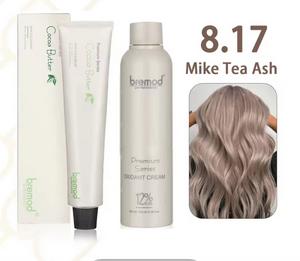 Bremod Milk Tea Ash Premium Series Cocoa Butter Hair Colourant 100ml & 12% Oxidant Cream Complete Salon-Quality Kit Hair Dye