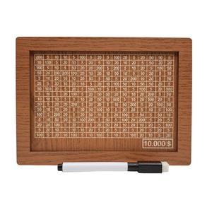 Wooden Money Box, 1 Set Money Saving Box with Marker Pen, Home Decor for Living Room Bedroom Office, Valentines Gift for Him