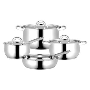 Stainless Steel Cookware Set, Non-stick Cookware Set with Handle & Lid Design, Kitchen Cooking Set for Boiling, Frying, Stewing