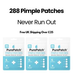 PurePatch Hydrocolloid Spot Patches 288 Pack - Designed To absorb impurities & Cleanse Skin Acne Skincare Tea Tree Redness Salicylic Salicylic Acid