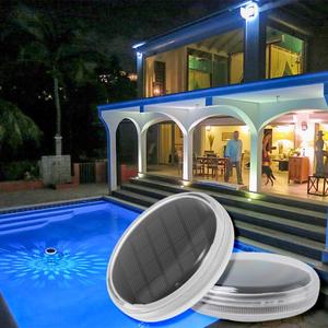 Solar-Powered Pool Light with 3 Brightness Levels, 9 Colors, 500mAh Built-in Battery, Waterproof & Easy to Install, Auto On/Off at Night, Daytime Charging, Timer Function, Suitable for Parks, Courtyards, Bathtubs and Villas