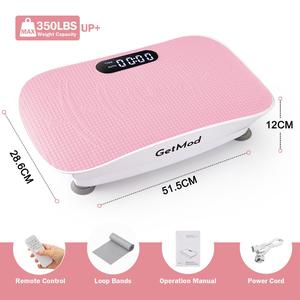 【Flash Sale】【Free Shipping】GetMod Medium Smart Vibration Plate Exercise Machine Full Body Workout at Home Mini Gym LED Display Screen 10 Speed Levels Smart Remote Control #2