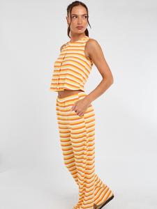 Hot Viral All In One Mix Stretchy Straight Two piece Stretch Comfort Womenswear Bottom Pants Boho Casual