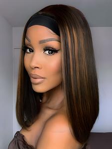 Long Straight Headband Wigs for Women, Gorgeous Fluffy Wigs with Headband, Synthetic Heat Resistant Wigs for Party, Daily Use, Synthetic Hair