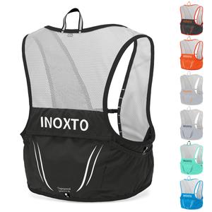 Unisex Contrast Binding Buckle Front Vest Backpack, Breathable Contrast Mesh Water Bottle Vest Backpack, Sports Water Bottle Bag for Summer, Running Vest, Pickleball Tennis Bag, Trail Running